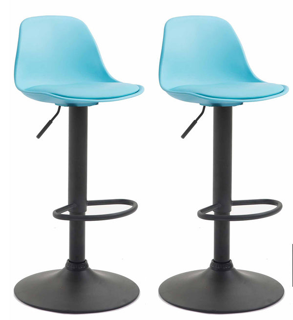 Set of 2 bar stools Kiel plastic