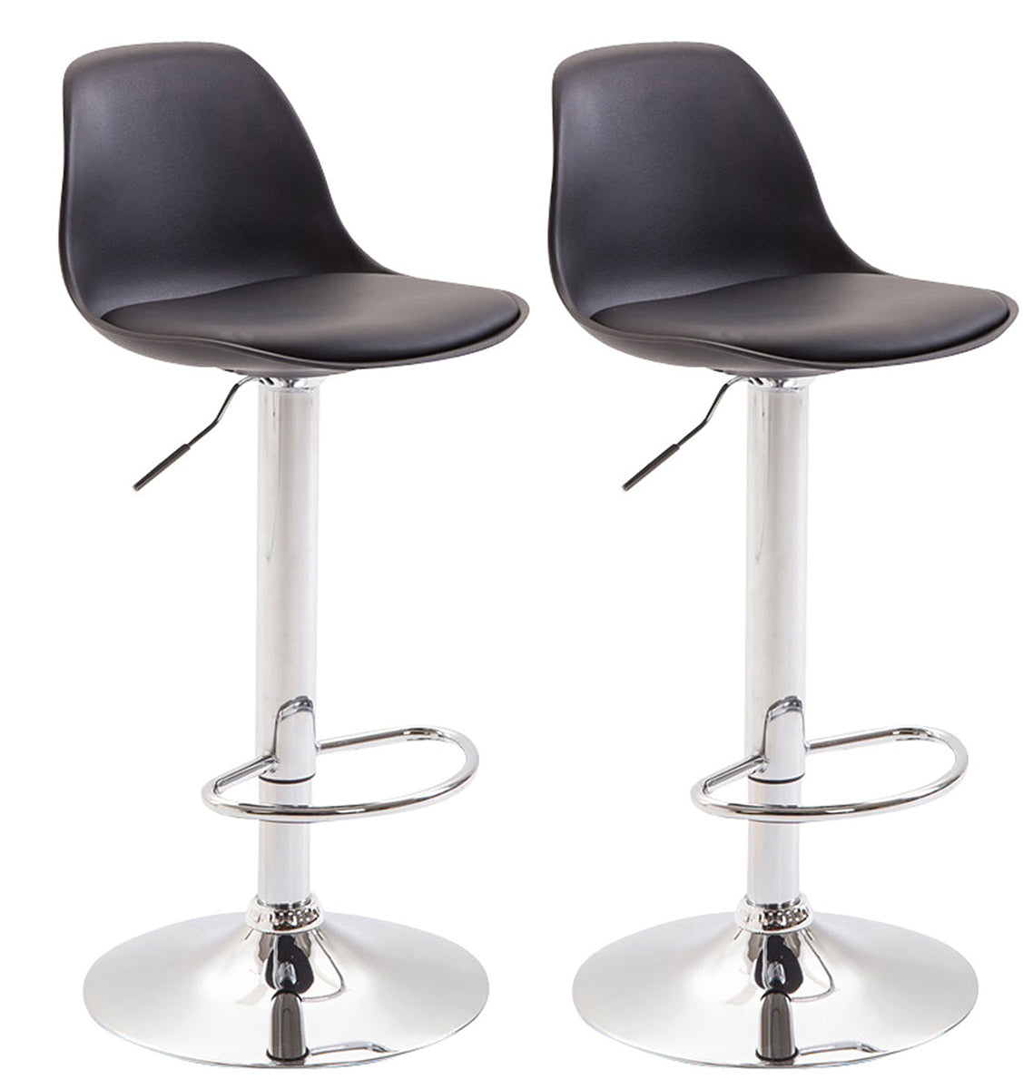 Set of 2 bar stools Kiel plastic