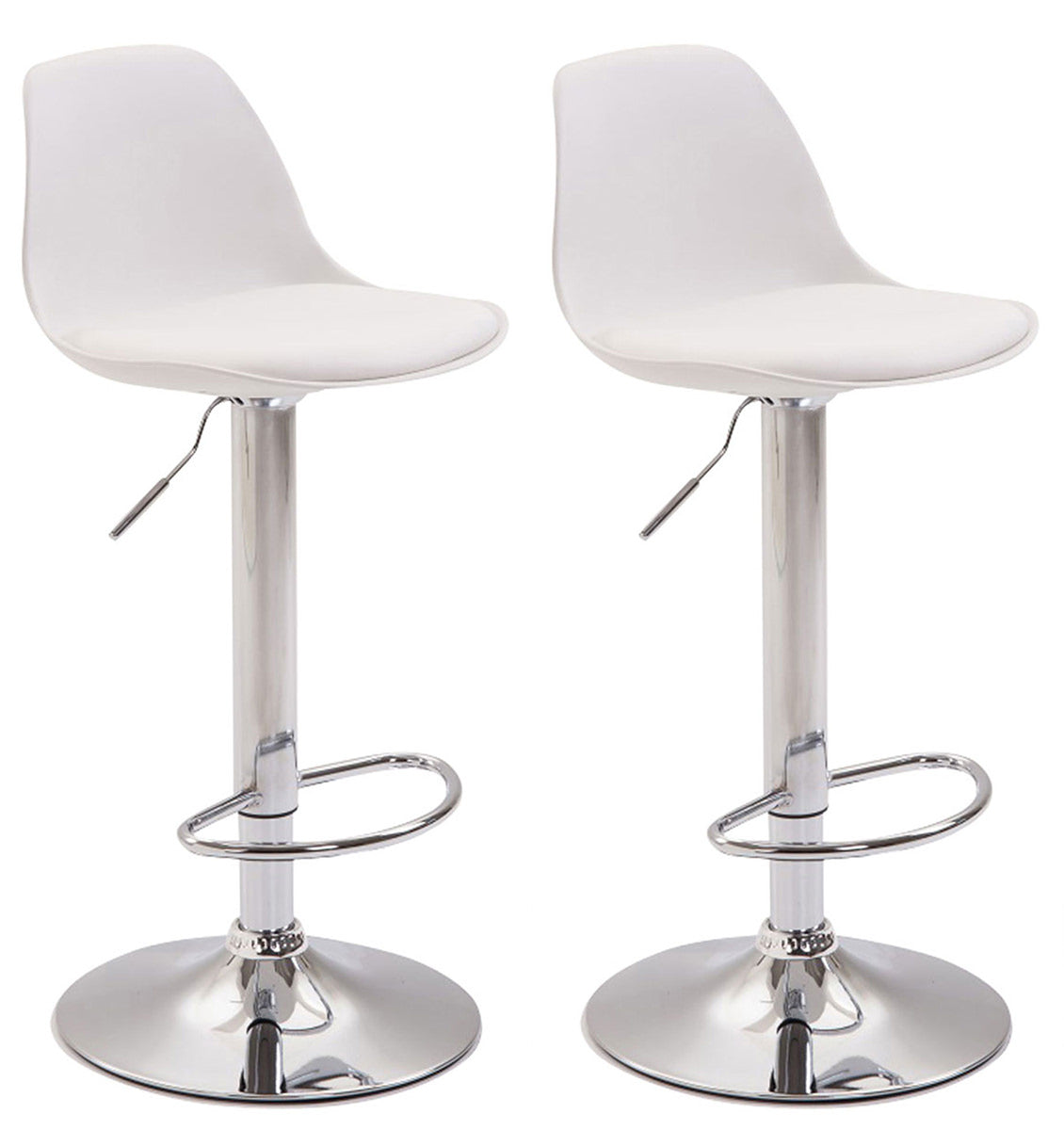Set of 2 bar stools Kiel plastic