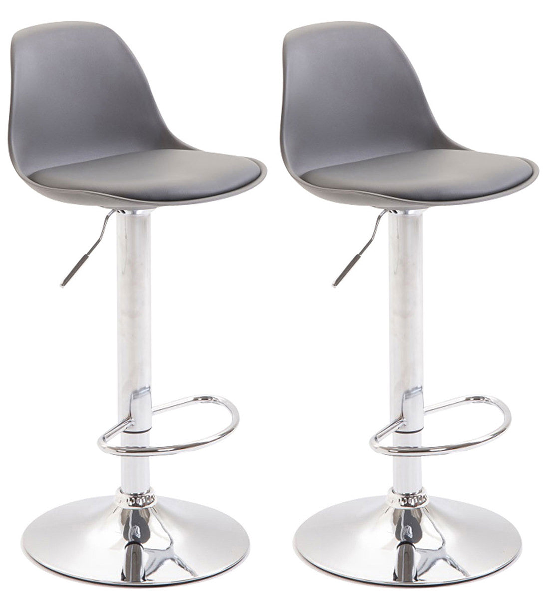 Set of 2 bar stools Kiel plastic