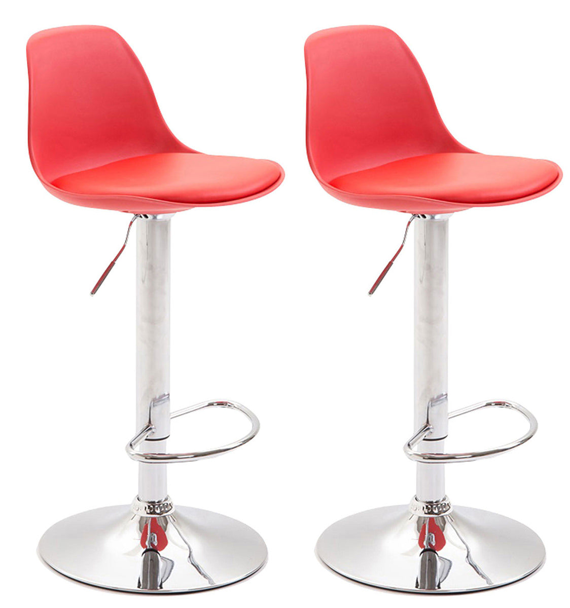 Set of 2 bar stools Kiel plastic