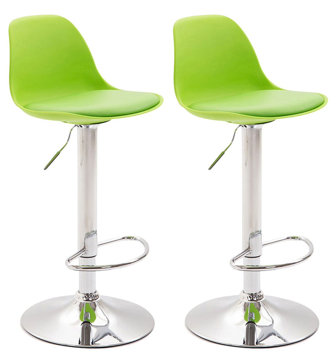 Set of 2 bar stools Kiel plastic