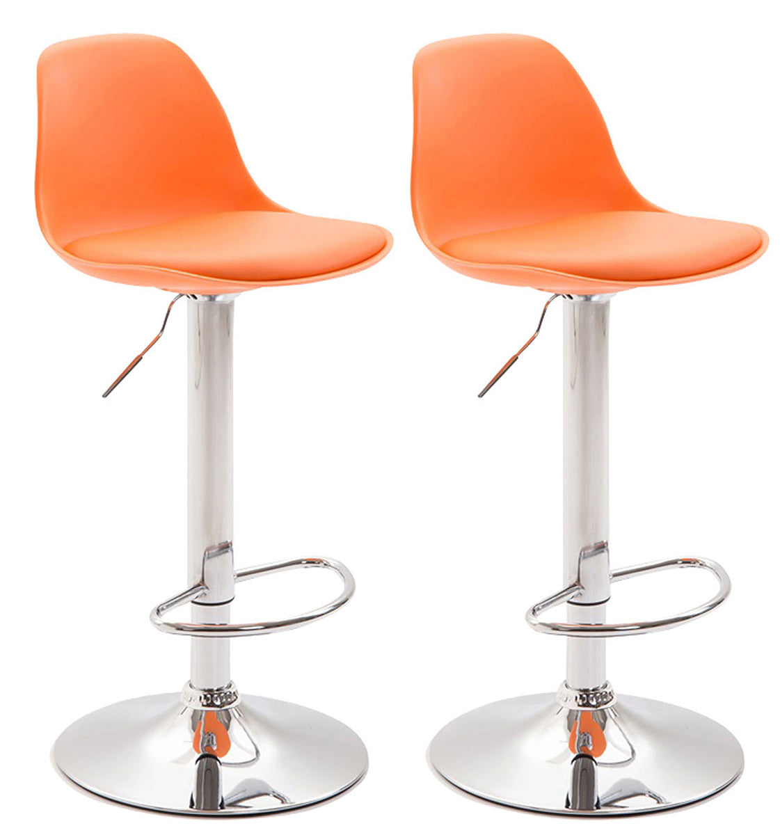 Set of 2 bar stools Kiel plastic
