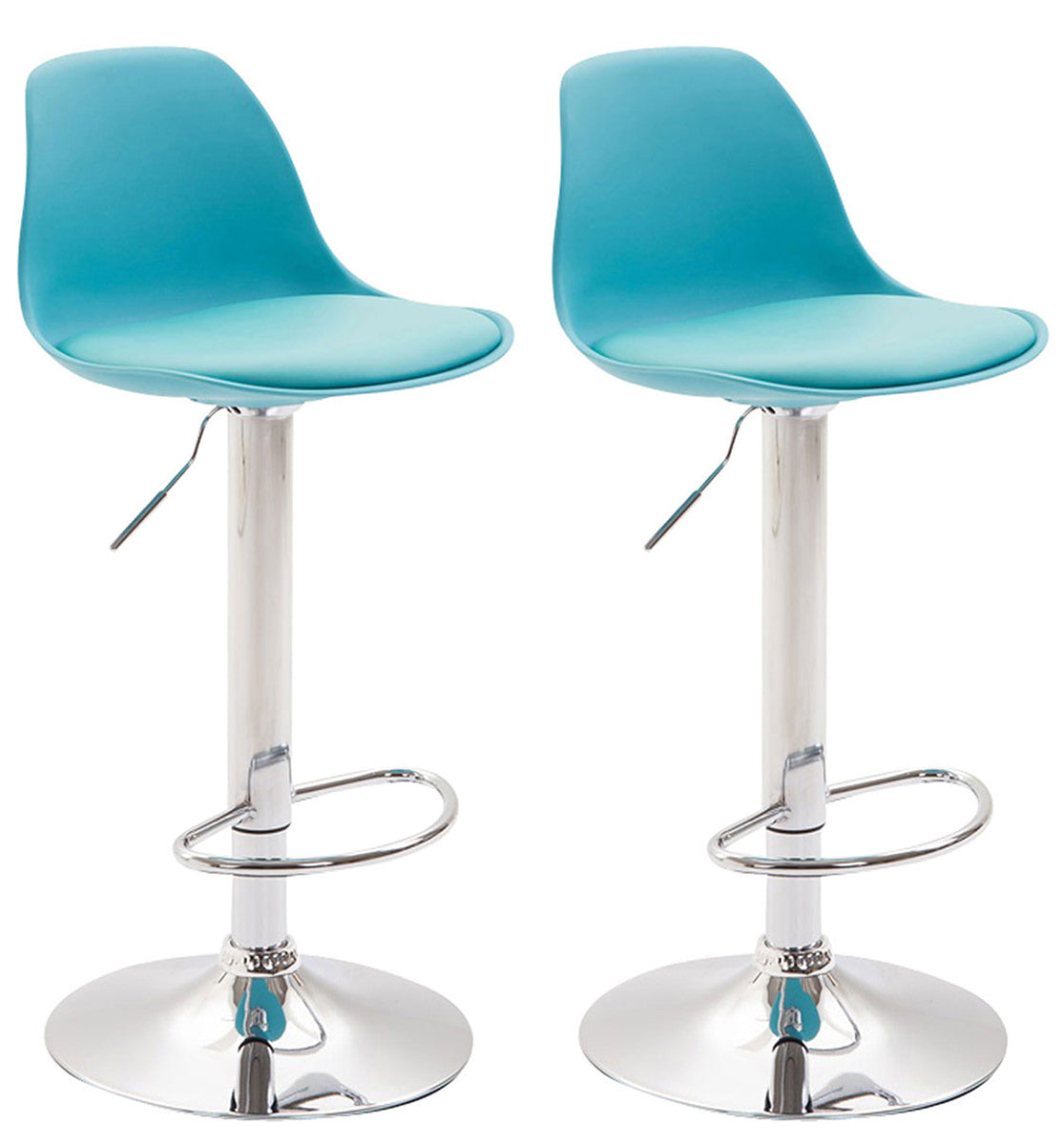 Set of 2 bar stools Kiel plastic