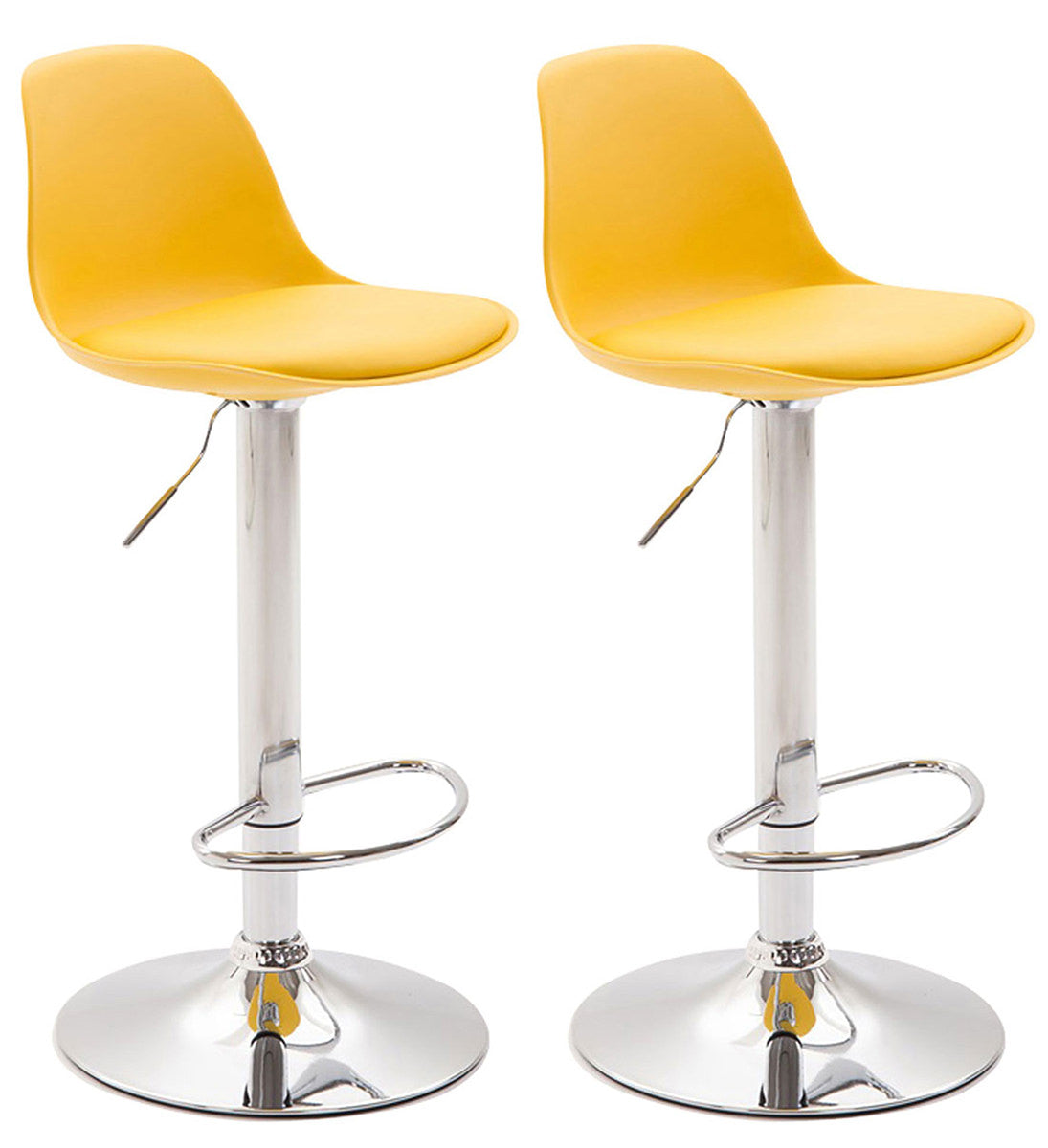 Set of 2 bar stools Kiel plastic