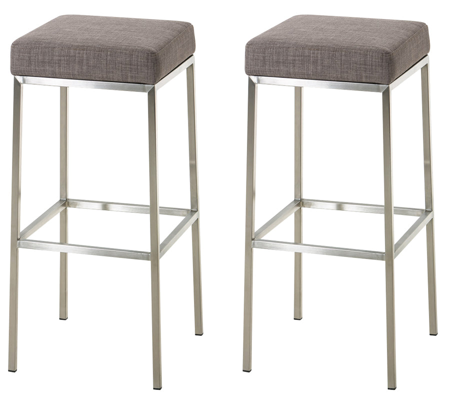 Set of 2 bar stools Montreal fabric cover