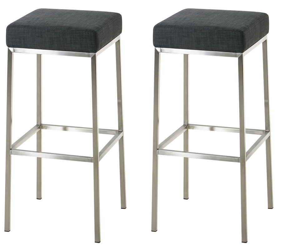 Set of 2 bar stools Montreal fabric cover