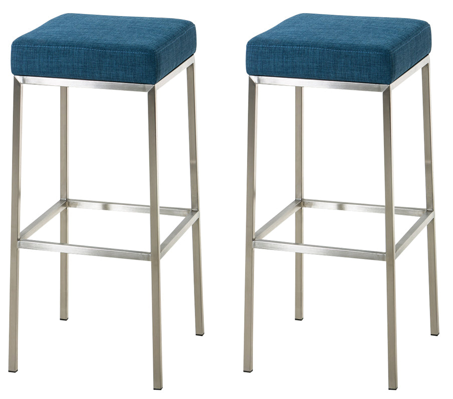 Set of 2 bar stools Montreal fabric cover