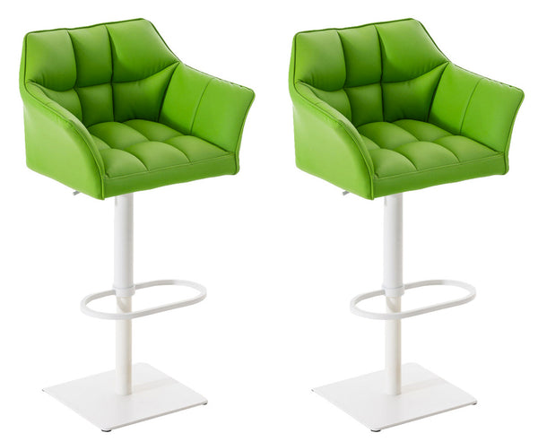 Set of 2 bar stools Damaso artificial leather