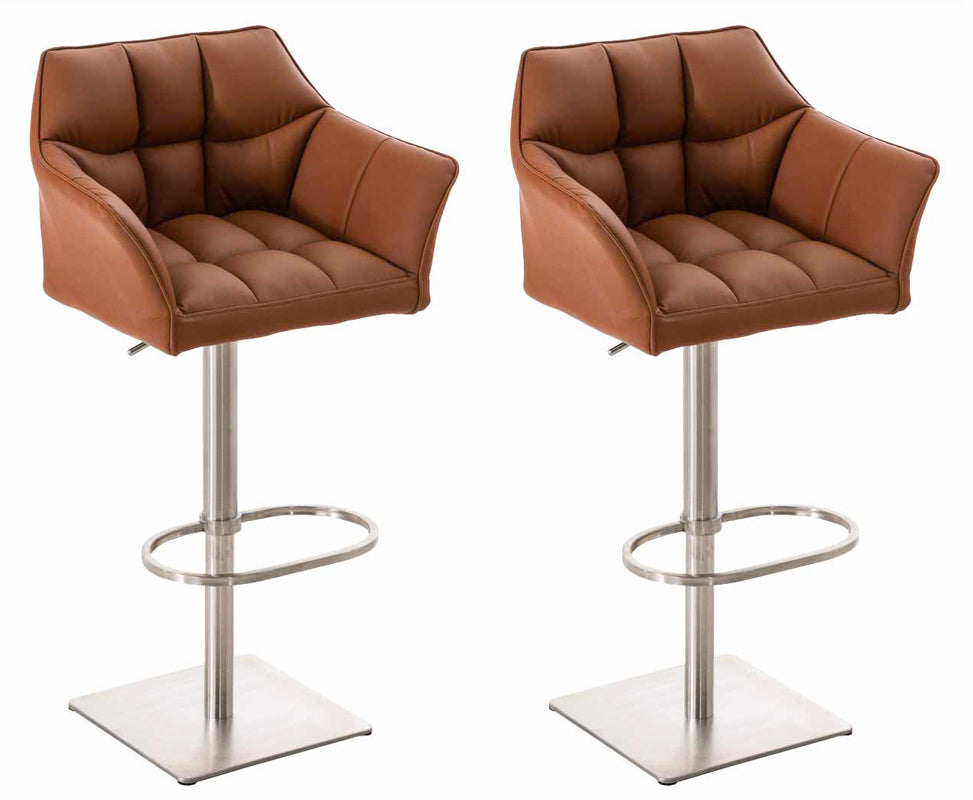 Set van 2 barkrukken Damaso kunstleer