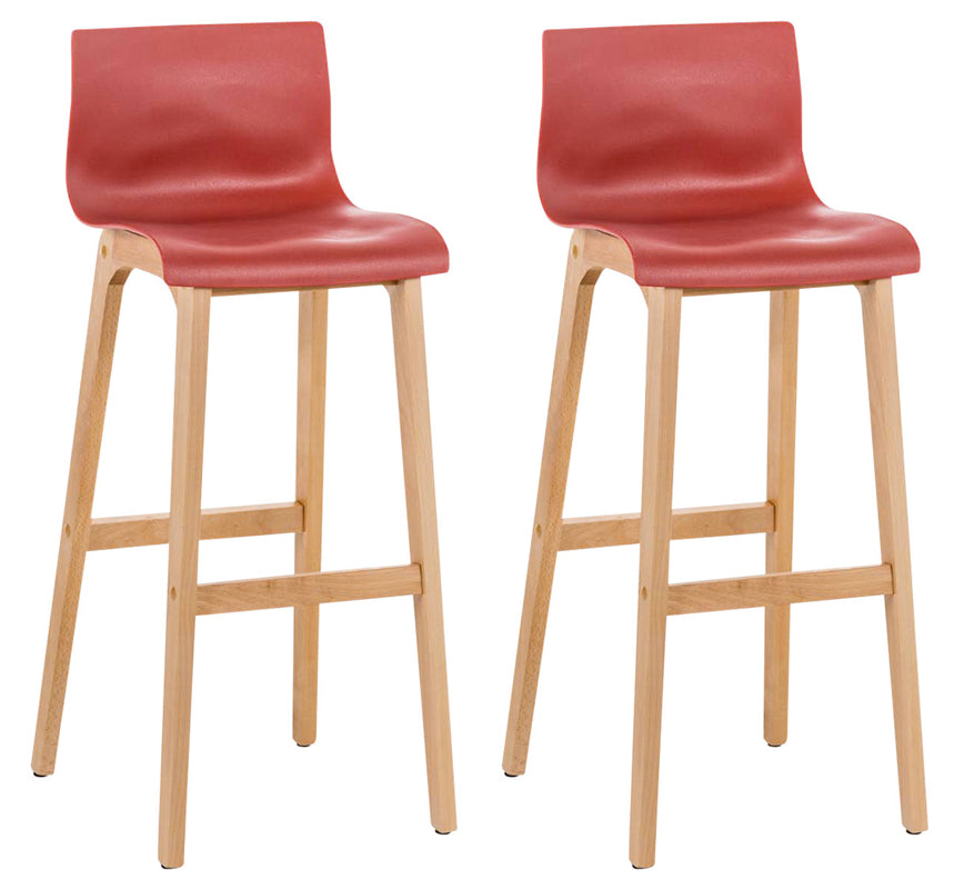 Set of 2 bar stools Hover Natura