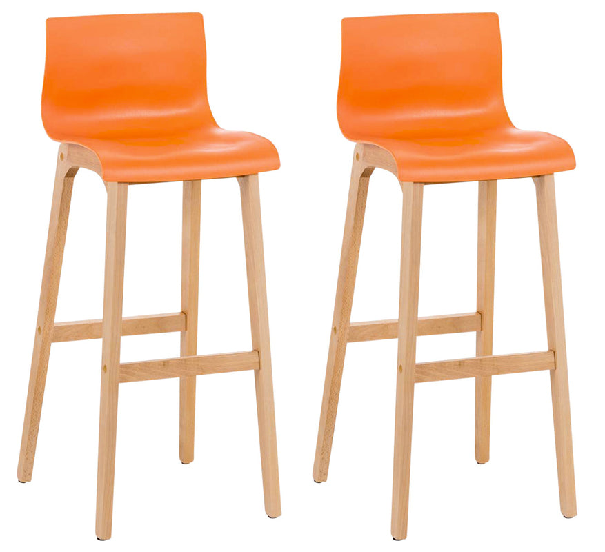 Set of 2 bar stools Hover Natura