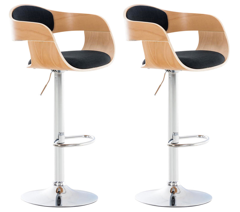 2er Set Barhocker Kingston Stoff