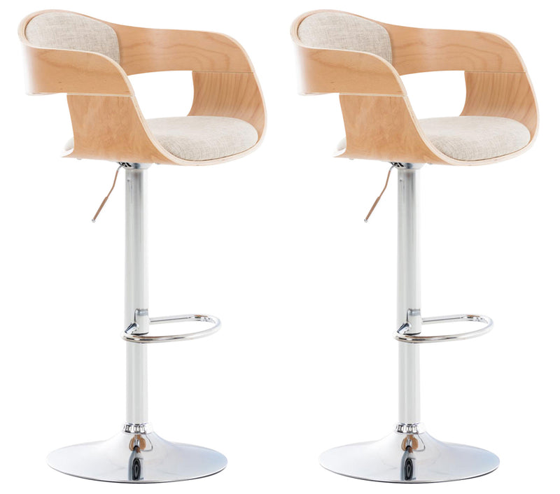 2er Set Barhocker Kingston Stoff