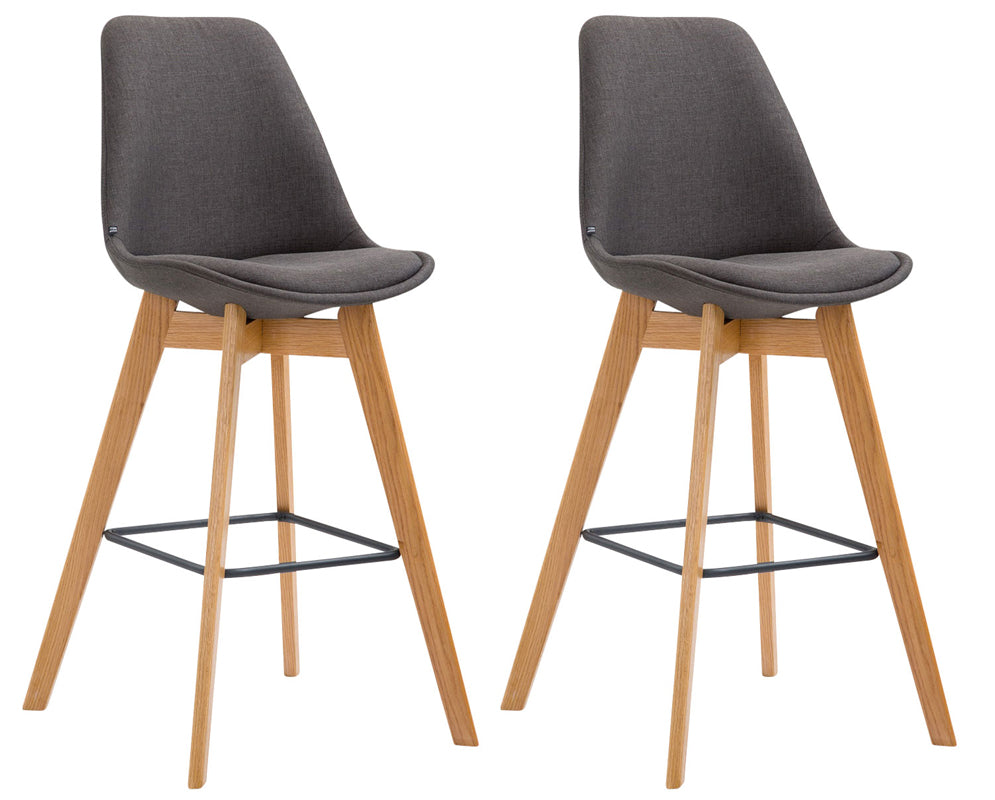 Set of 2 bar stools Metz fabric