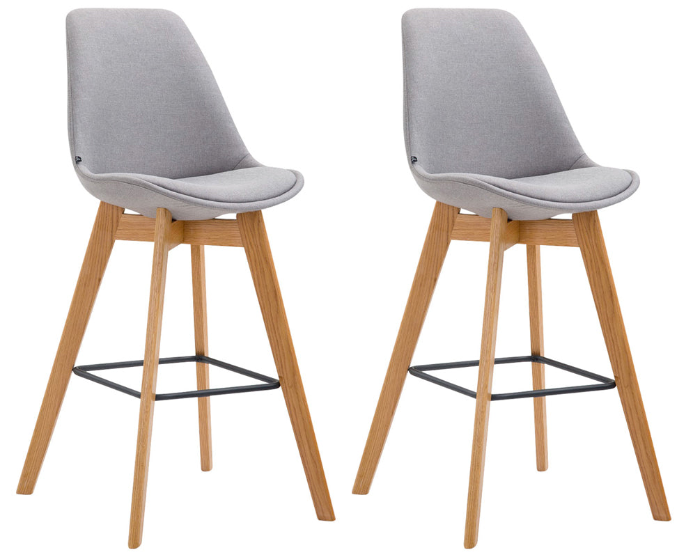 Set of 2 bar stools Metz fabric