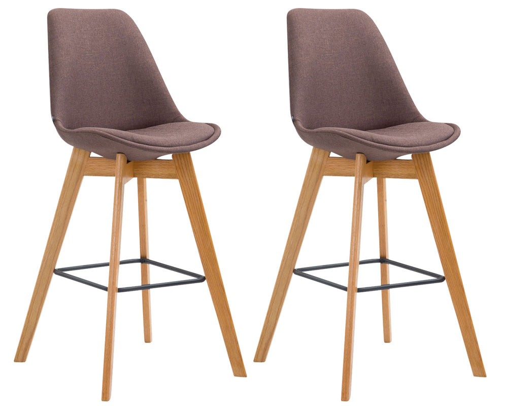 Set of 2 bar stools Metz fabric