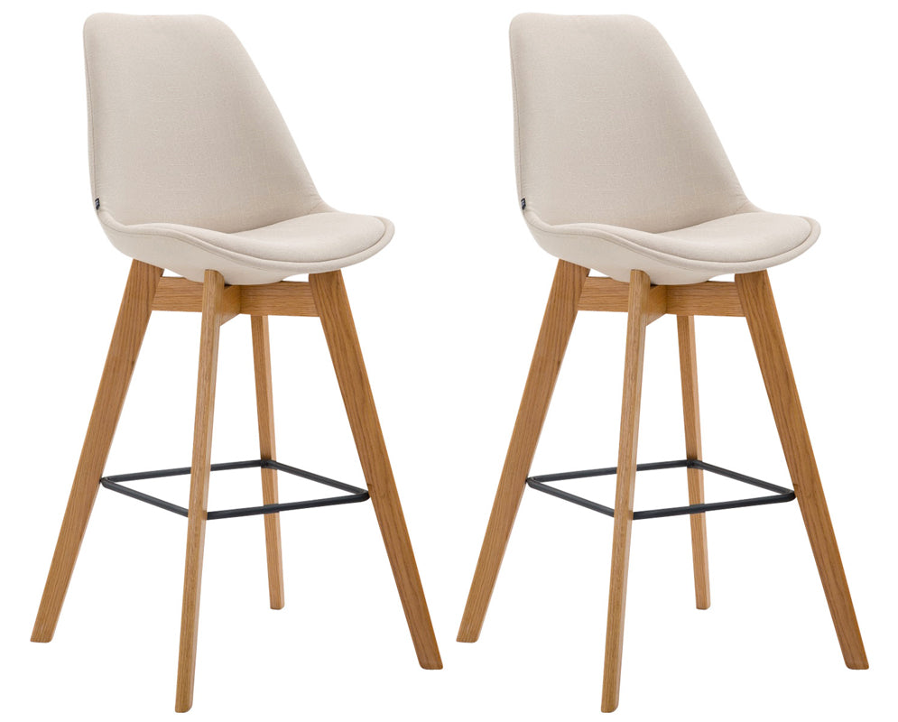 Set of 2 bar stools Metz fabric