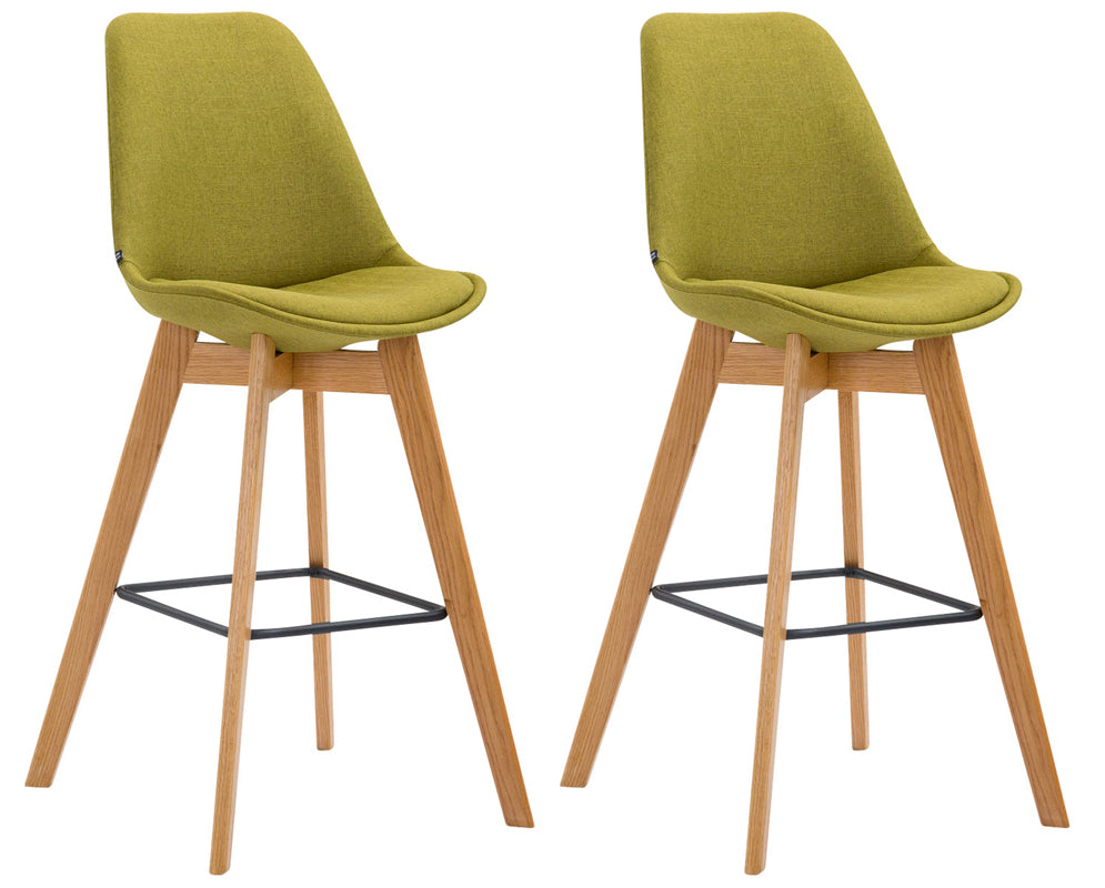 Set of 2 bar stools Metz fabric