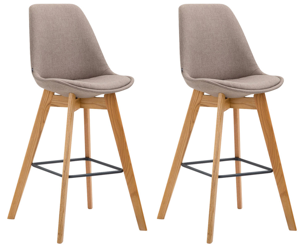 Set of 2 bar stools Metz fabric