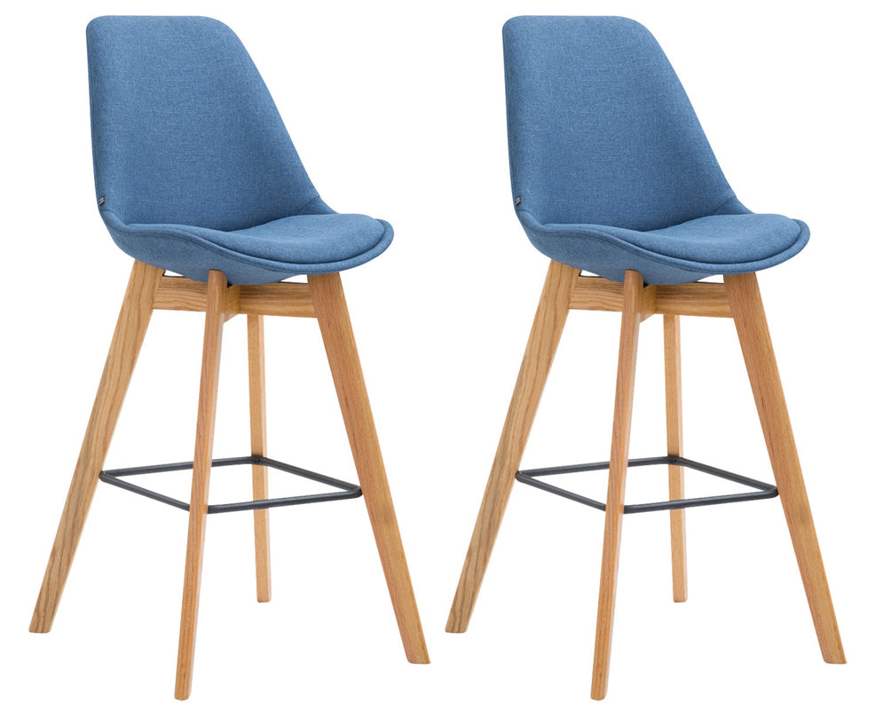 Set of 2 bar stools Metz fabric