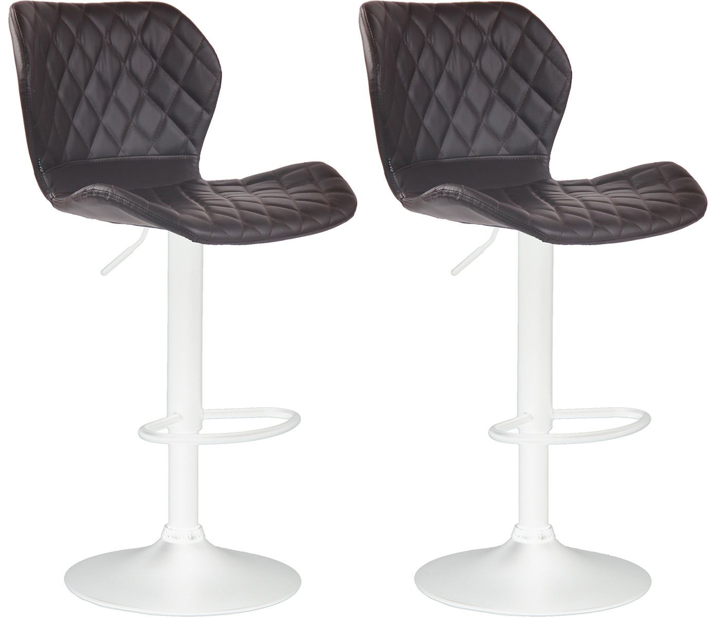 Set of 2 bar stools cork faux leather