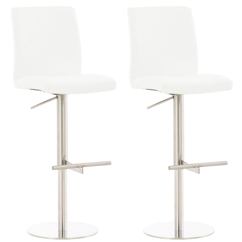 Set of 2 Cadiz bar stools with faux leather cover