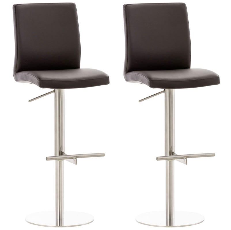 Set of 2 Cadiz bar stools with faux leather cover