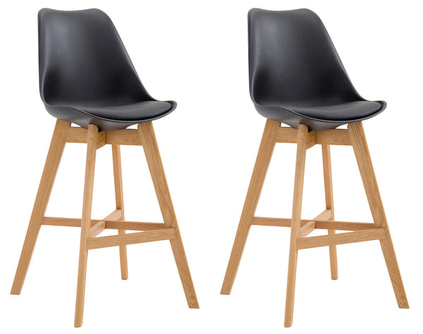 Set of 2 bar stools Cannes plastic