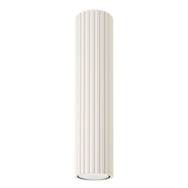 Deckenleuchte Karbon 30 Beige Aluminium Zylinder Modern Plafond