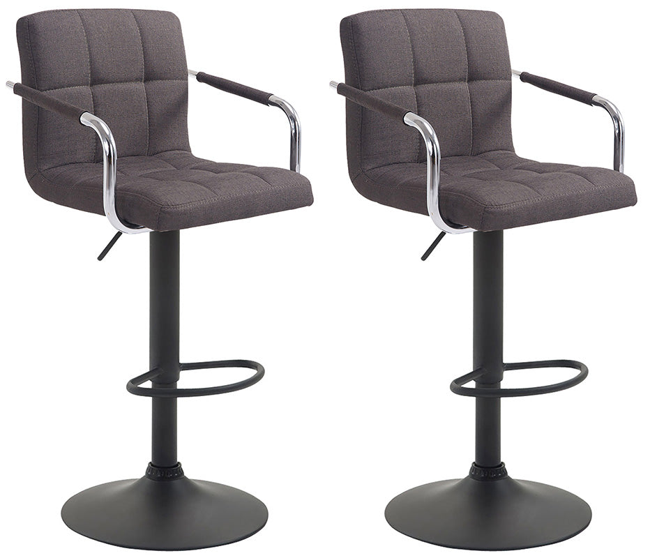 Set of 2 bar stools Lucy fabric