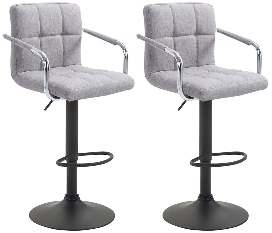 Set of 2 bar stools Lucy fabric