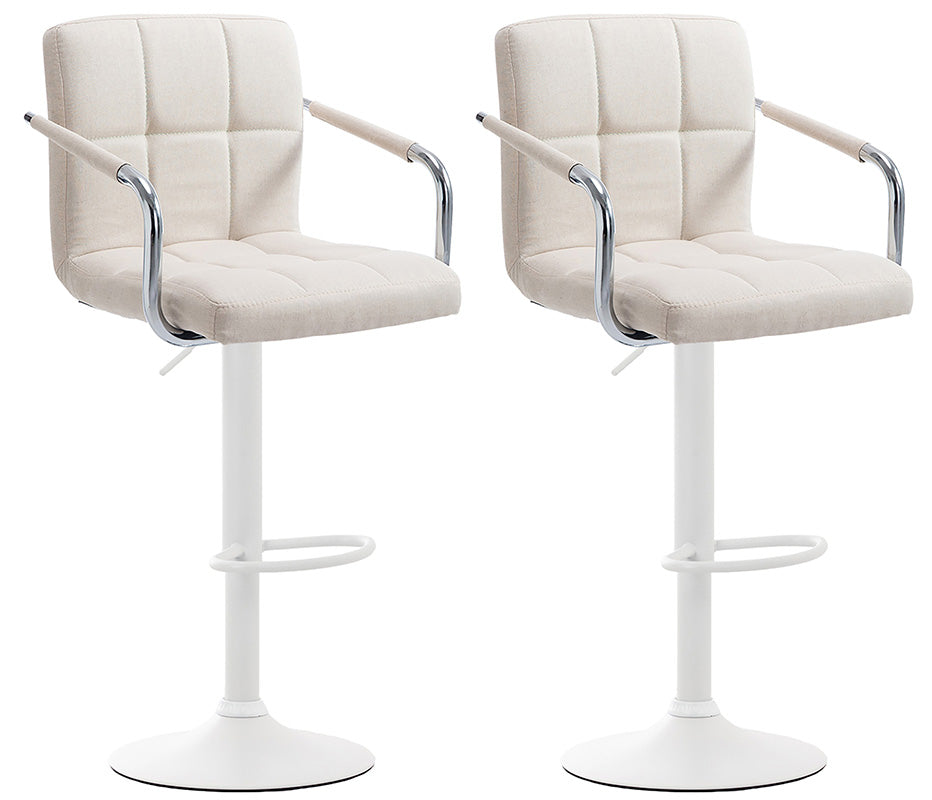 Set of 2 bar stools Lucy fabric