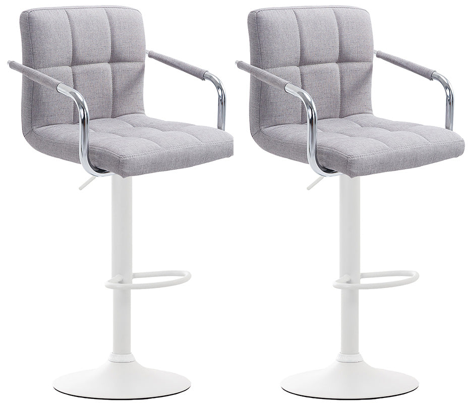 Set of 2 bar stools Lucy fabric