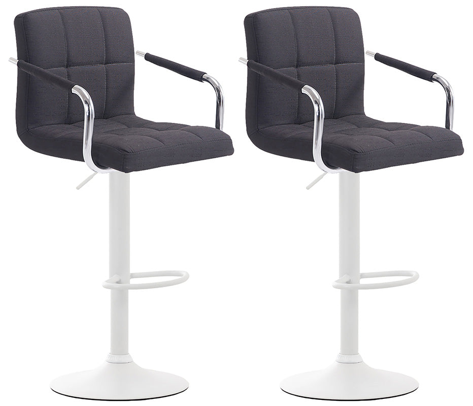 Set of 2 bar stools Lucy fabric