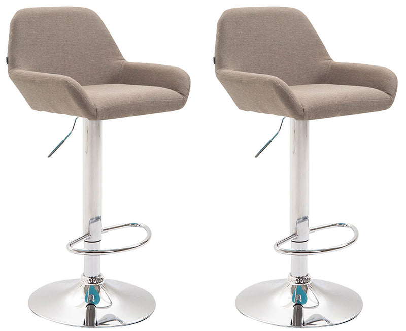 Set of 2 bar stools Braga fabric