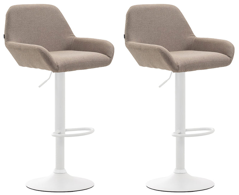 Set of 2 bar stools Braga fabric