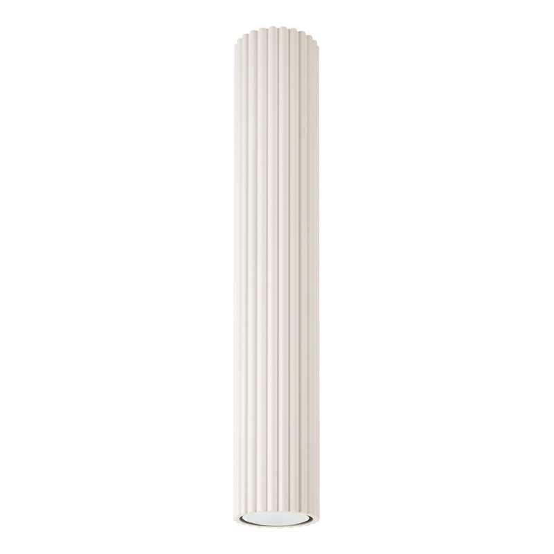 Plafond Deckenleuchte Karbon 40 Beige Aluminium Zylinder Modern