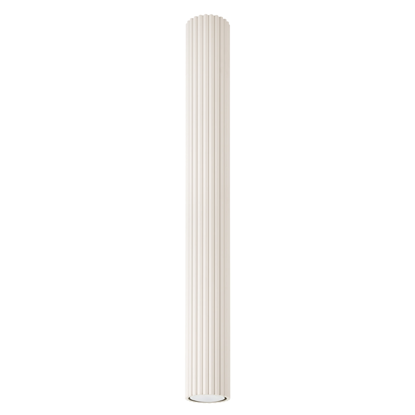 Plafond Deckenleuchte Karbon 60 Beige Aluminium Zylinder Lang