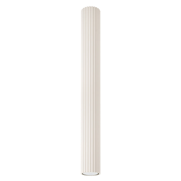 Plafond Deckenleuchte Karbon 60 Beige Aluminium Zylinder Lang