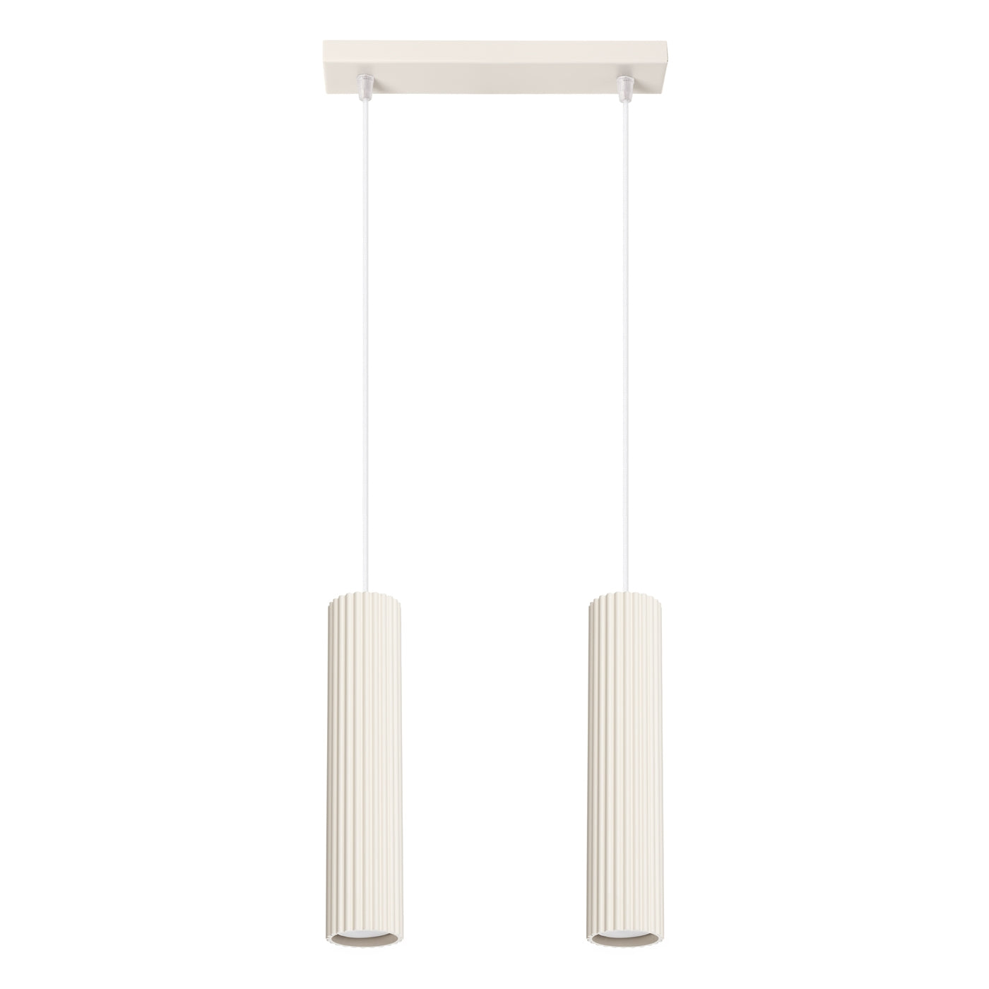 Pendelleuchte Karbon 2 Beige Aluminium Modern Minimal
