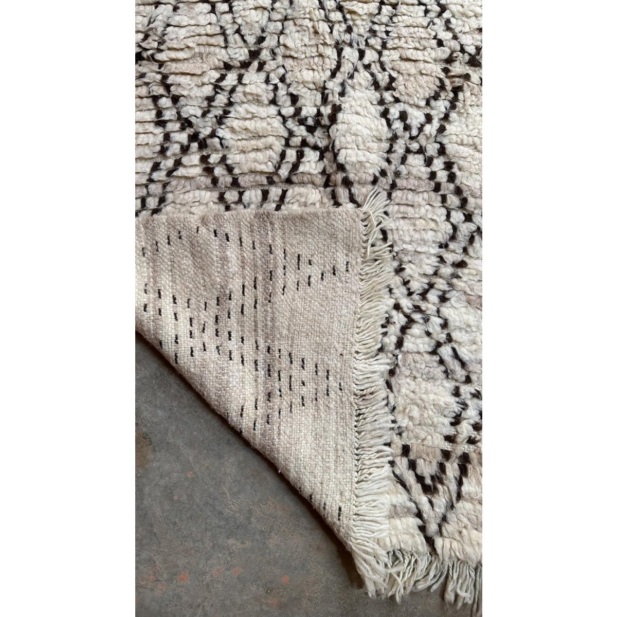 Marokkanischer Berber-Flurteppich aus reiner Wolle, 96 x 220 cm