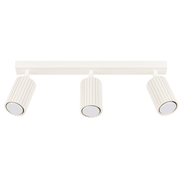Deckenleuchte Karbon 3L Beige Aluminium Modern Plafond