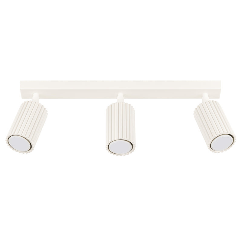 Deckenleuchte Karbon 3L Beige Aluminium Modern Plafond