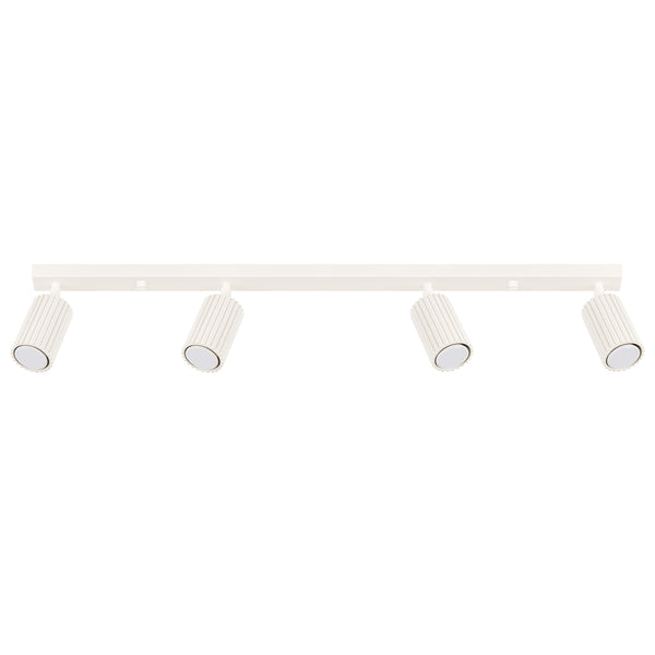 Deckenleuchte Karbon 4L Beige Aluminium Minimal Design Plafond