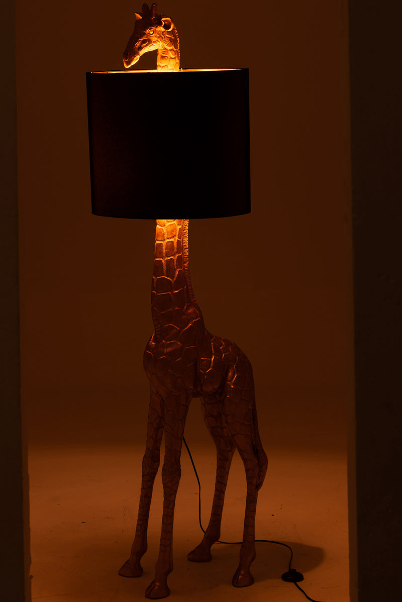 Stehleuchte XXL Giraffe – Gold & Schwarz, 179 cm