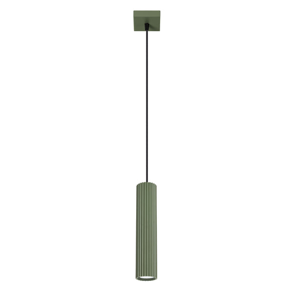 Pendant light KARBON 1 olive green