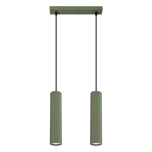 Pendant light KARBON 2 olive green