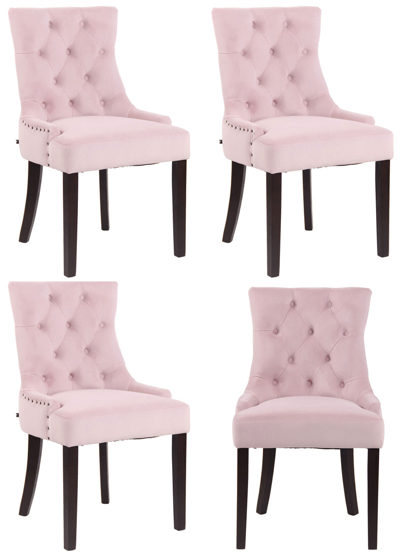 Set of 4 dining chairs Aberdeen velvet