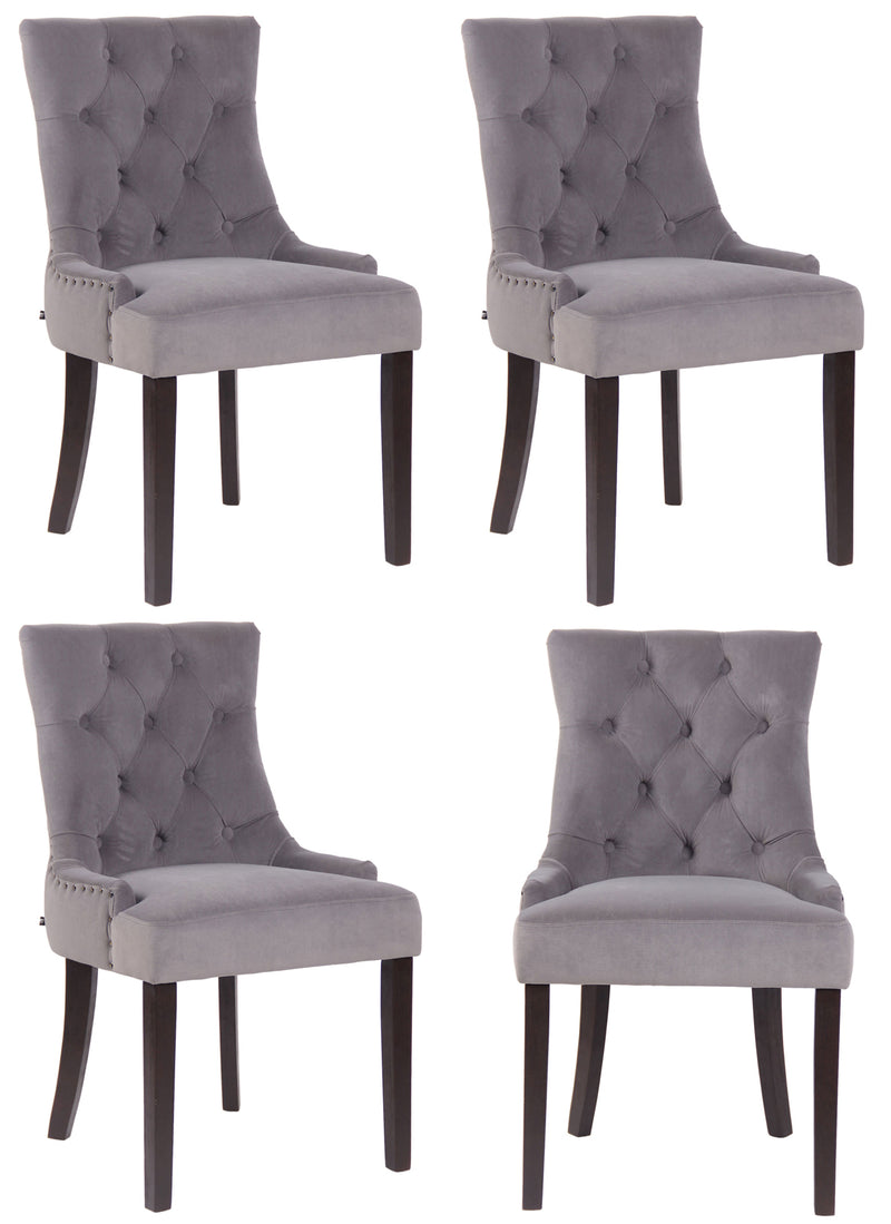 Set of 4 dining chairs Aberdeen velvet